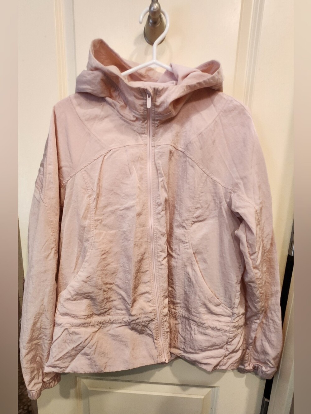 lululemon athletica Pale Pink Hooded Bomber Jacket